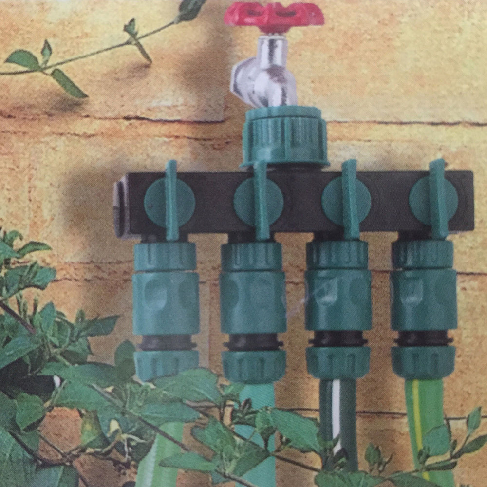4 Way Hose Splitter 1-In-4-Out Hose Faucet Manifold Garden Hose Adapter Connector 4 Way Hose Splitter 1-In-4-Out Hose Faucet Manifold Garden Hose Adapter Connector